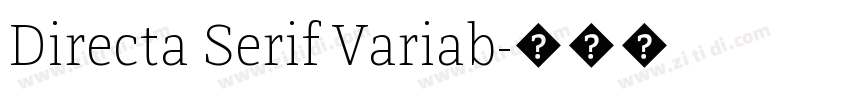 Directa Serif Variab字体转换